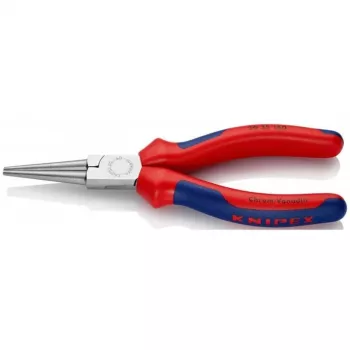 KNIPEX 30 35 160 - Plokščios nosies replės - 2,5 mm - 4,1 cm - Plienas - Mėlynos/raudonos - 16 cm