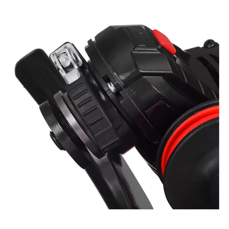 Kampinis šlifuoklis YATO YT-82826, 18V Li-Ion 2Ah, 125 mm diskas, 10 000 aps./min, M14 sriegis, be įrankio reguliuojama apsauga