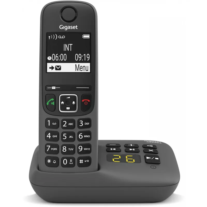 Analoginis/DECT telefonas Gigaset AE690A skambintojo ID belaidis ragelis Antracitas