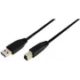 Logilink - USB kabelis - 9 kontaktų USB Type A (M) - 9 kontaktų USB Type B (M) - 1 m (USB 3.0) (CU0023)
