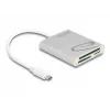Kortelių skaitytuvas DeLOCK 91005 USB 3.2 Gen 1 Type-C pilkas CF MMC MicroSD