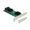DeLOCK 8 prievadų SATA PCI Express x1 kortelė, žemo profilio formos faktorius