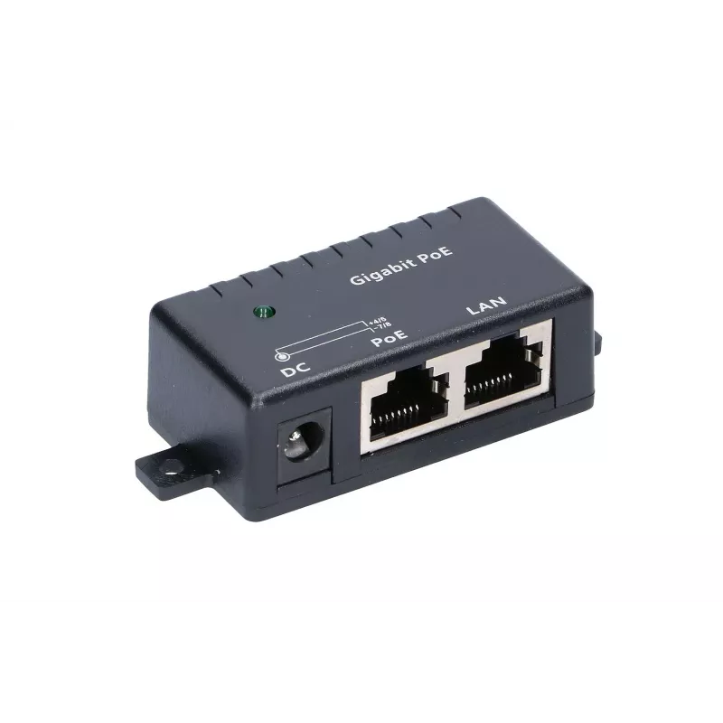 Gigabit PoE Injector Extralink 1 prievadas, 1x 1000Mb/s RJ45, kubelio formos