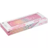 Deltaco GAM-021-RGB-P-DE - pilno dydžio (100%) - USB - membraniniai klavišai - QWERTZ - Rožinė