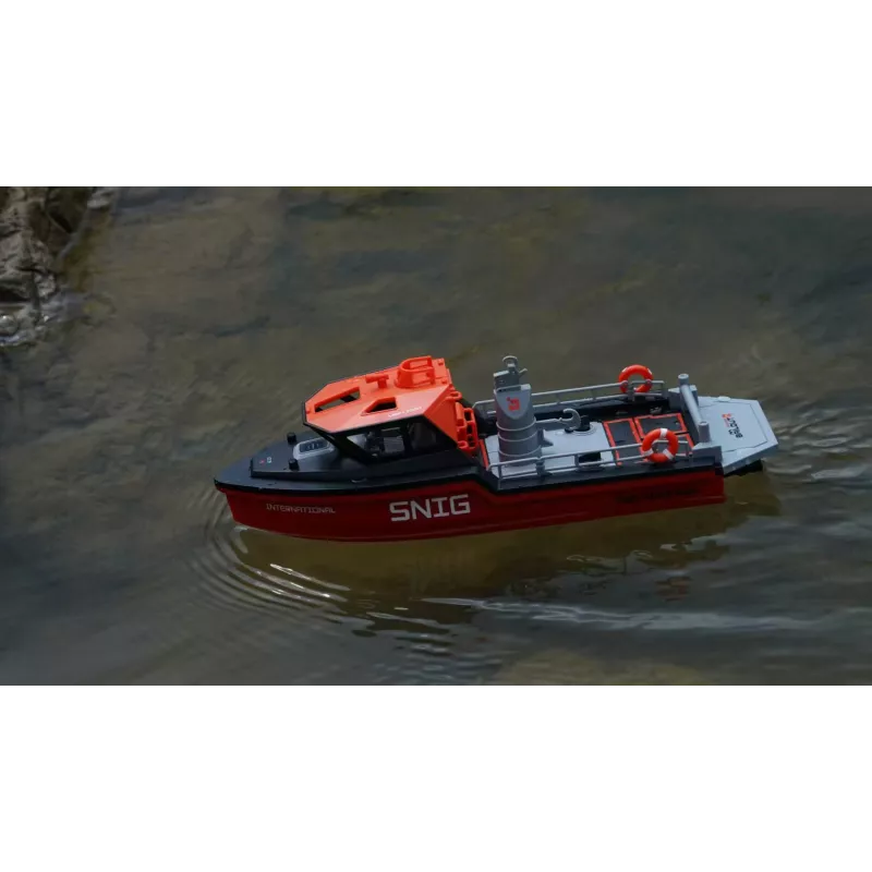 Amewi Rescue Boat 26117 — Brushless Jet Drive, 320 mm, Juoda/Red