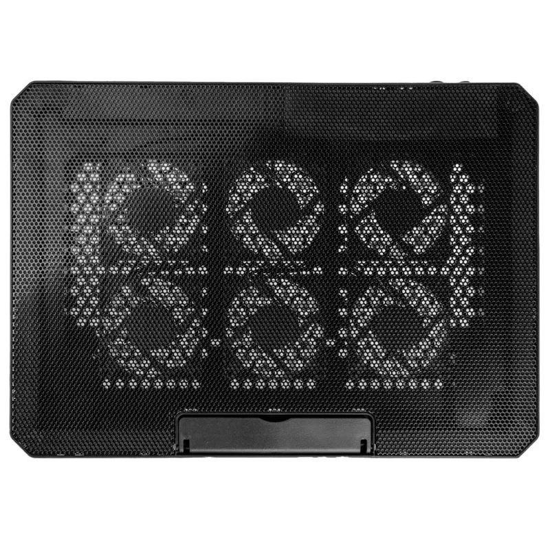 Nešiojamojo kompiuterio aušinimo padėklas Kolink KL-F500 iki 17,3 colio (43,9 cm) — 6 ventiliatoriai, 1900 aps./min., USB, juodas
