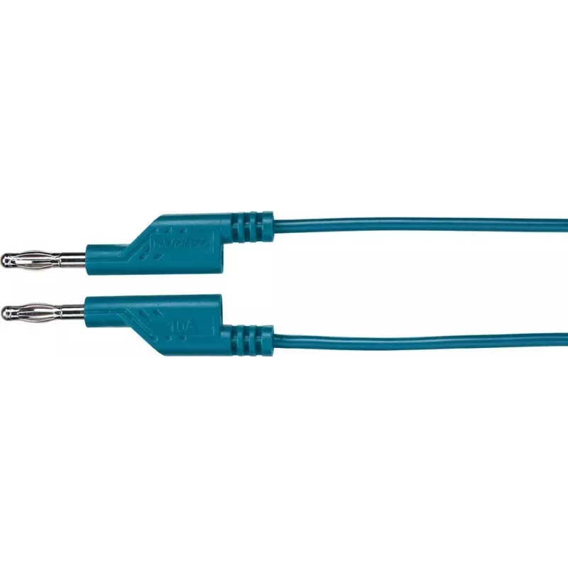 Bandomasis laidas Voltcraft MS5/BL 4 mm bananinis kištukas, 5,00 m, mėlynas