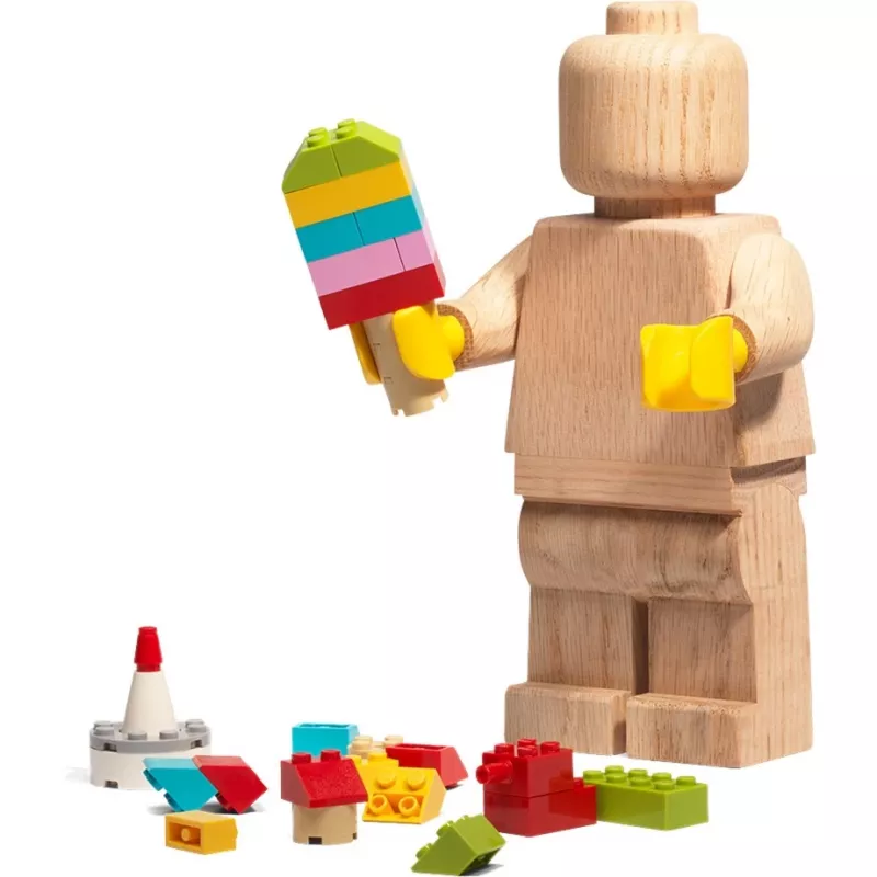LEGO medinė minifigūrėlė, dekoracija Mediena