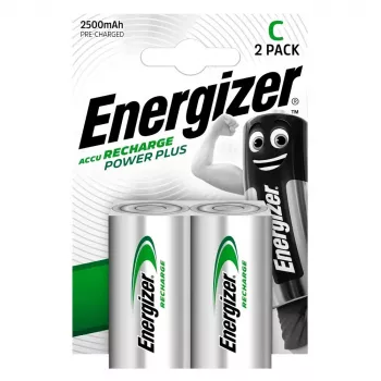 Energizer ACCU Power Plus įkraunamos NiMH C tipo baterijos, 2500 mAh, 2 vnt. pakuotė