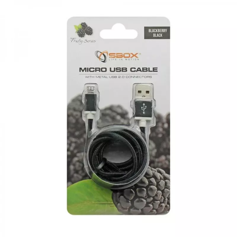 Sbox USB->Micro USB M/M 1.5m USB-10315B juodas