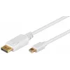 Wentronic Goobay DisplayPort į mini DisplayPort adapterio kabelis 1.2, baltas, 2 m - Mini DisplayPort kištukas > DisplayPort kištukas (52859)