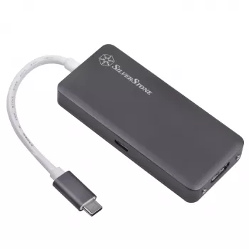 SilverStone SST-EP14C - USB 3.1 Type-C Gen1 į HDMI, 3x USB 3.1 Gen 1 Type-A, 1x USB 3.1 Gen 1 Type-C (PD 2.0 krovimas) (SST-EP14C)