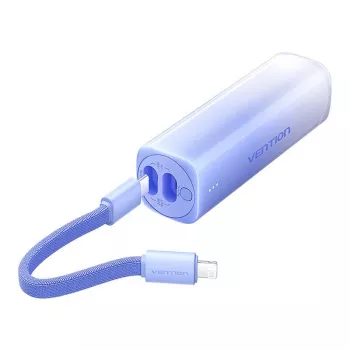 Nešiojama išorinė baterija Vention FHWL0 5000 mAh, mėlyna, 1x USB Type-C, LED indikatoriai