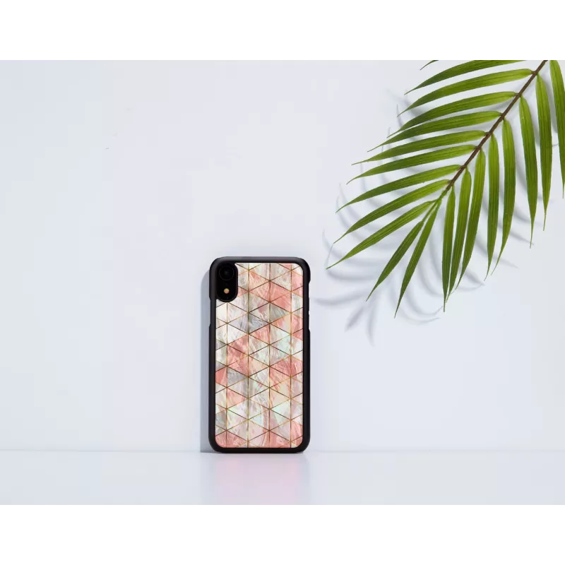 Telefono dėklas iKins skirtas iPhone XR — deimantinis raštas, juodas