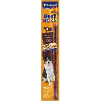 Šuns skanėstas „Vitakraft Beef Stick“ jautienos širdelės 12 g — vienos porcijos dresavimo atlygis, jautienos skonio, baltymų 30 %