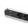 Digitus 6 krypčių biuro maitinimo juosta su 3 USB prievadais 1,5 m kabeliu