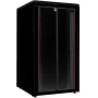 19 colių laisvai stovinti tinklo spinta ROLINE Pro 26U 800x800 mm, stiklinės durys, juoda, 600 kg, IP20