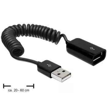USB laidas DeLOCK 83163 0,6 m USB 2.0 A į A juodas
