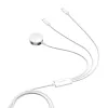 Magnetinis įkroviklis Joyroom S-IW008 Lightning USB-C 5V 1.2m baltas laidas