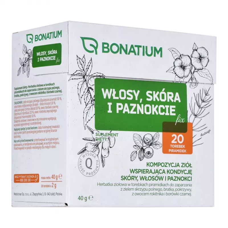 Bonatium žolelių arbata plaukams, odai ir nagams Fix 20 vnt.