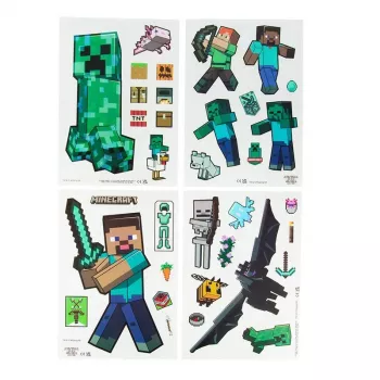 “Window Cling Decals Paladone Minecraft PP13105MCF” – daugkartiniai dekoratyviniai lipdukai langams ir lygiems paviršiams