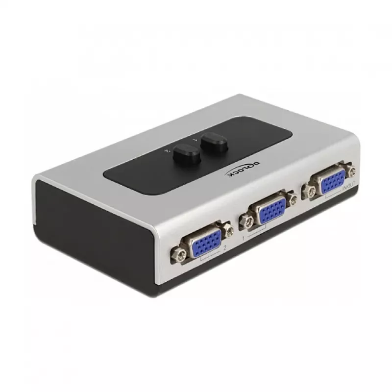 VGA jungiklis DeLOCK 87758 2 prievadų rankinis dvipusis
