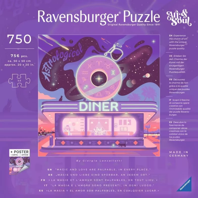 Puzzle Art & Soul - Astrologinis Diner 750 dalių