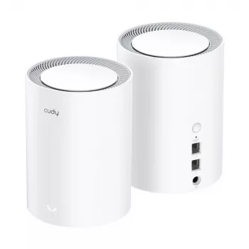 Cudy M1800 3 rinkinys Dviejų juostų (2,4 GHz / 5 GHz) Wi-Fi 6 (802.11ax) Balta 1 Vidinė