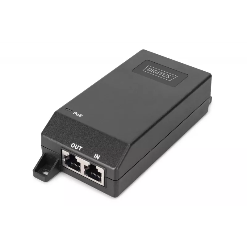 Digitus Gigabit Ethernet PoE+ injektorius 802.3at 30 W juodas