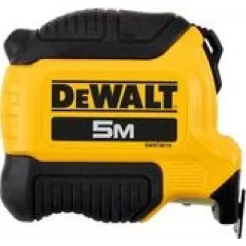 Matavimo juosta DeWalt DWHT38114-0 5 m — kompaktiška, patvari konstrukcija, plieninė juostelė, diržo segtukas