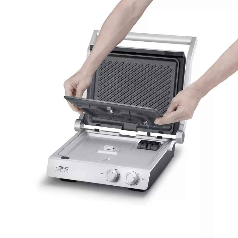 Caso dvipusis kontaktinis grilis | SteakChef | Kontaktinis grilis | 2000 W | Nerūdijantis plienas
