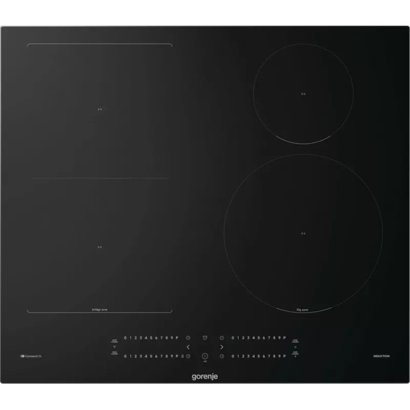 Gorenje GI6432BCWF Juoda įmontuojama 60 cm zoninė indukcinė kaitlentė 4 kaitviečių