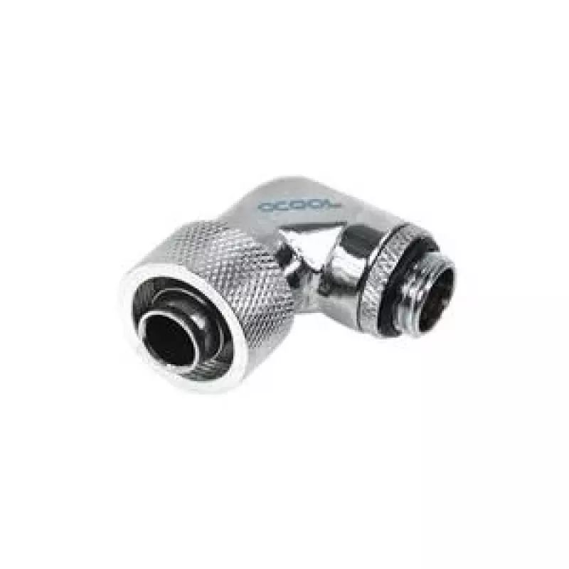 Alphacool HF 16/10 prisukama jungtis 90° pasukama G1/4 - chromuota (17080)