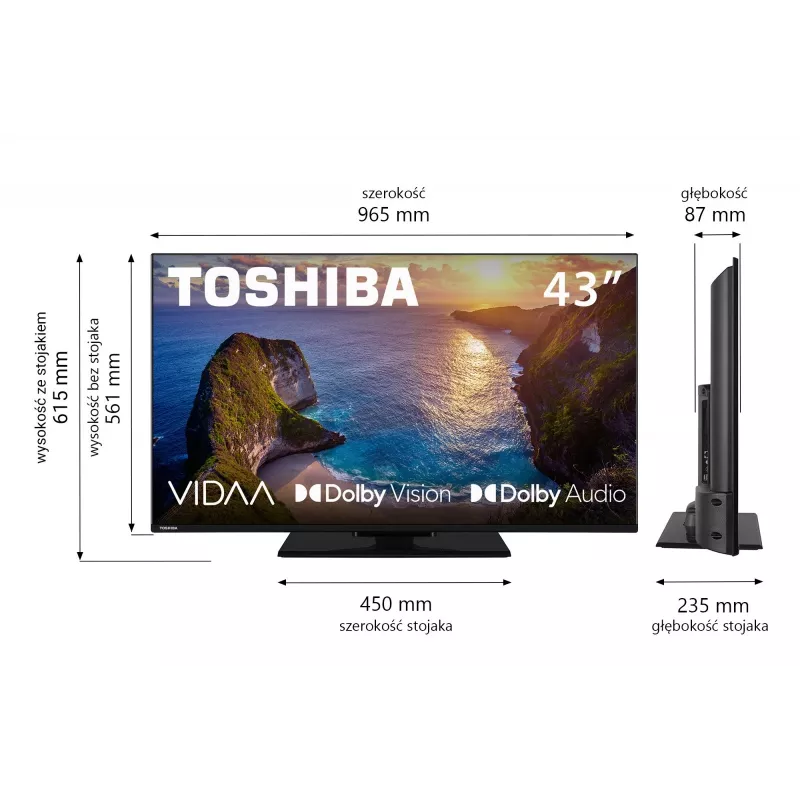 TV Toshiba 43UV3463DG 43 col. 4K Ultra HD DLED 3840 x 2160