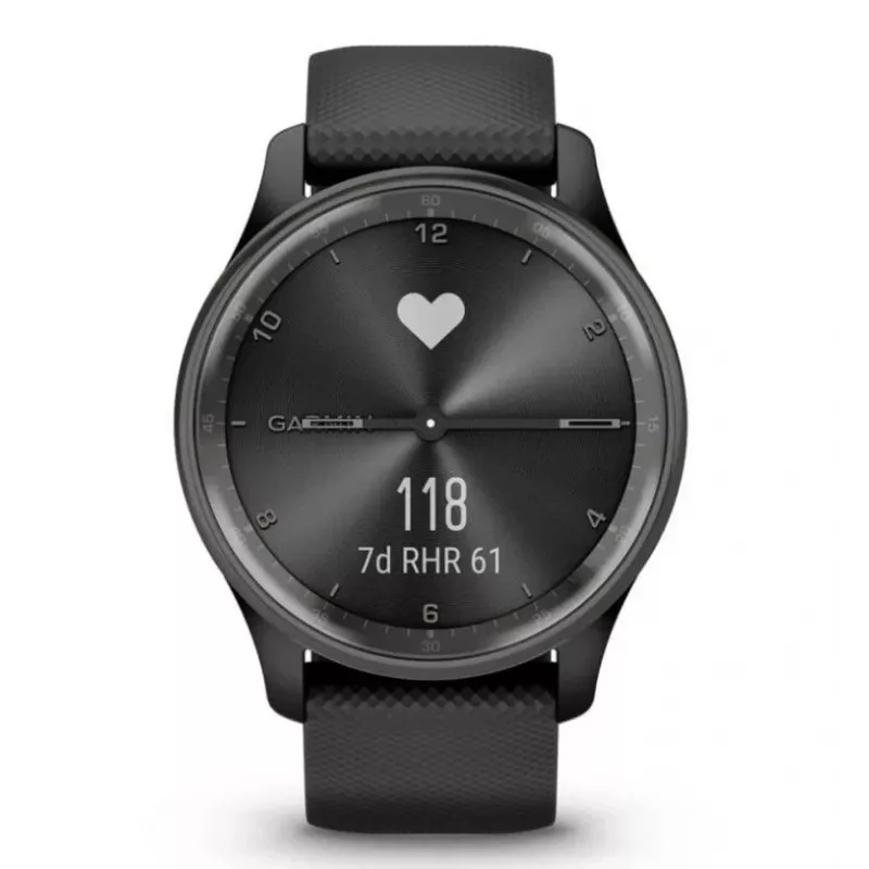 Garmin vivomove Trend LCD 40 mm Hybrid 254 x 346 pikseliai Liečiamas ekranas Juodas GPS (palydovas)