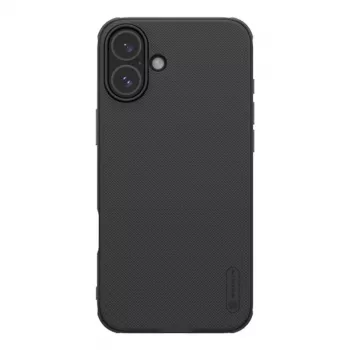 Telefono dėklas Nillkin Super Frosted Shield Pro Magnetic, skirtas „iPhone 16 Plus“ – juodas, kietas korpusas, suderinamas su magnetais