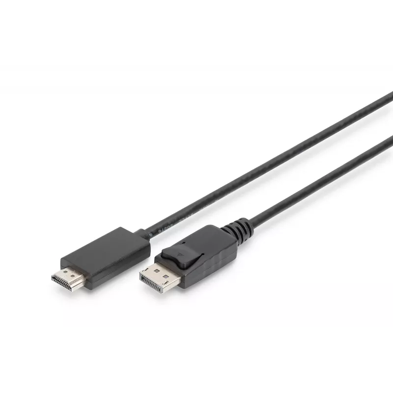 Adapter kabelis Displayport 1.2 with interlock 4K 60Hz UHD Typ DP/HDMI A M/M juodas 2 m