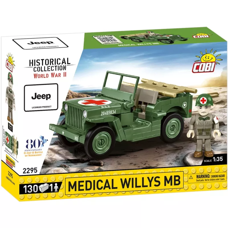 Statybiniai blokeliai COBI Medical Willys MB 130 vienetų 6 metai