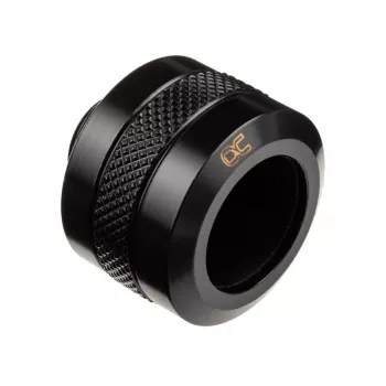 Jungtis Alphacool 17473 — žalvaris, 23 mm aukštis, 26 mm skersmuo, juoda