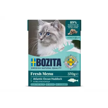 BOZITA Fresh Menu Haddock in jelly - šlapias kačių maistas - 370g