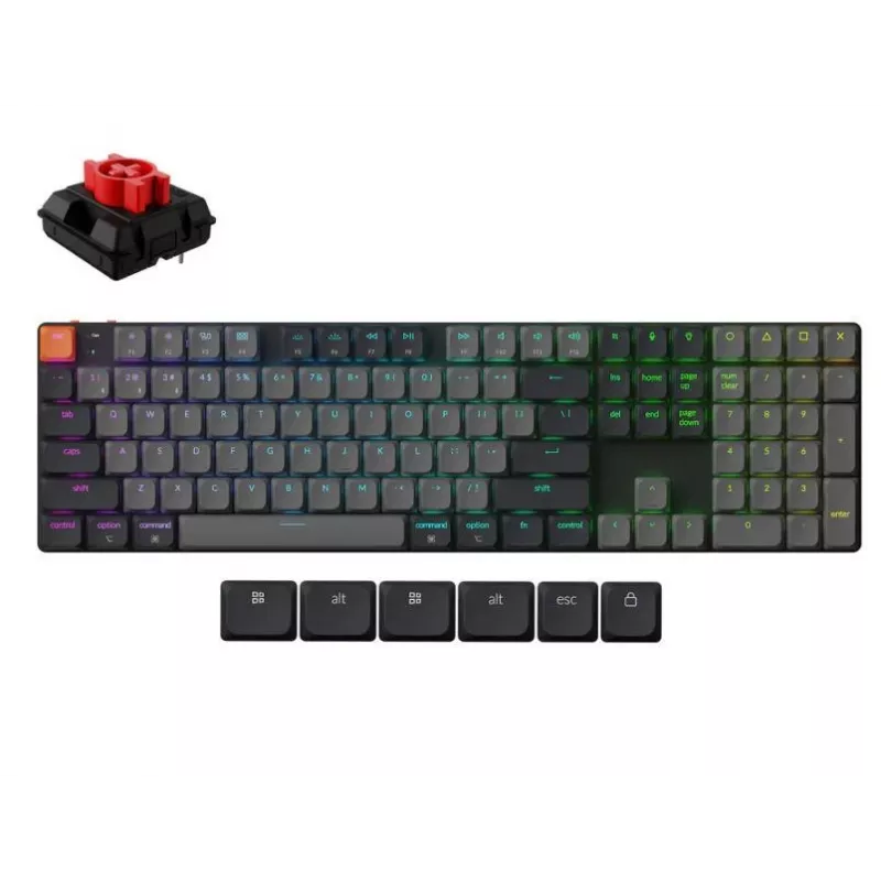 Keychron K5 QMK klaviatūra Universali USB Bluetooth QZERTY Anglų Juoda