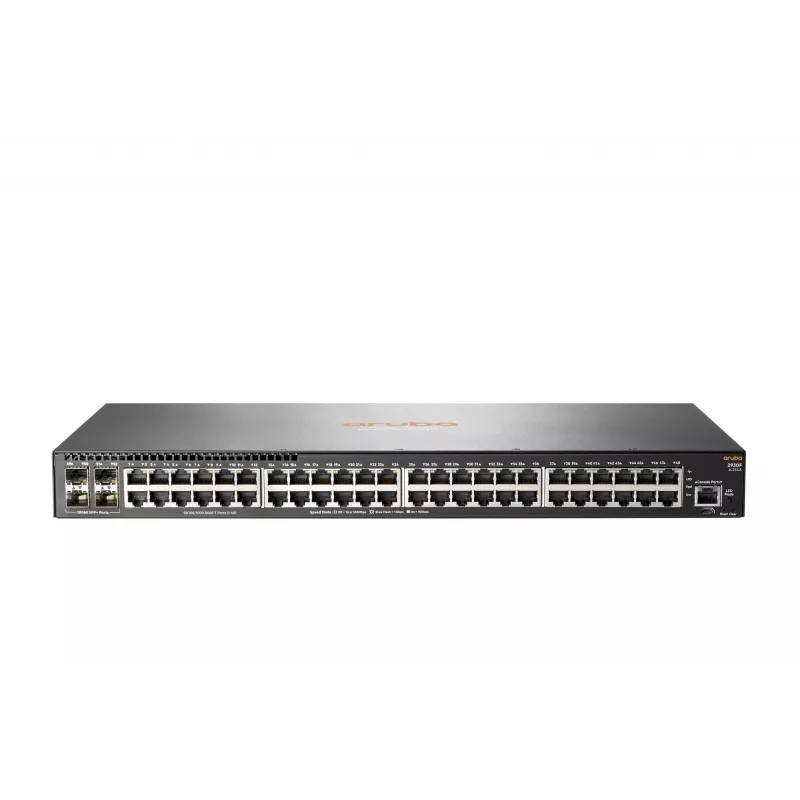 HPE - Aruba serija - Jungiklis - 2930F 48G 4SFP+ - L3 - valdomas - 48 x 10/100/1000 + 4 x 1 Gigabit/10 Gigabit SFP+ (aukštinė jungtis) - montuojamas į stelažą