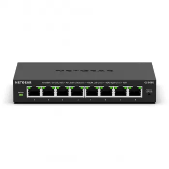 NETGEAR GS308E Managed L2/L3 Gigabit Ethernet (10/100/1000) Juoda