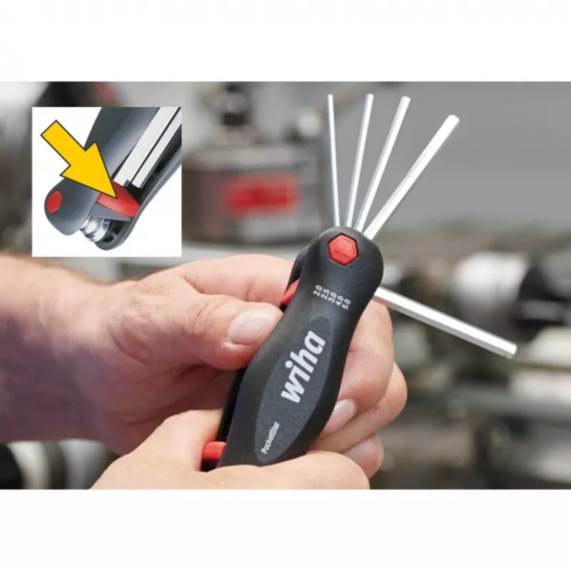 Kišeninis atsuktuvas Wiha PocketStar kelių antgalių atsuktuvas, ilgis 120 mm, modelis 23047