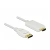 Vaizdo kabelio adapteris DeLOCK 83817 1m DisplayPort HDMI baltas
