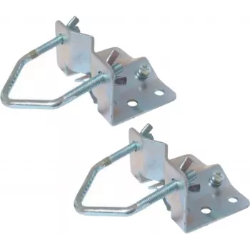 Stiebo pėdos spaustukas S/CONN ShiverPeaks 89857-SET plieninis cinkuotas stiebams iki 60 mm