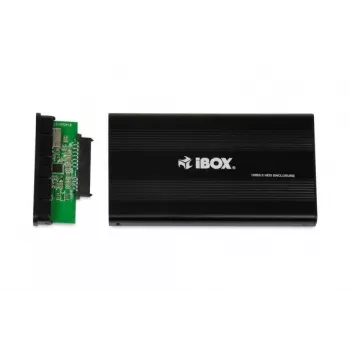 HDD korpusas IBOX HD-02 Juoda 2,5 colio SATA diskams, USB 3.2 Gen 1 (Type-A), vienas lizdas, metalinis