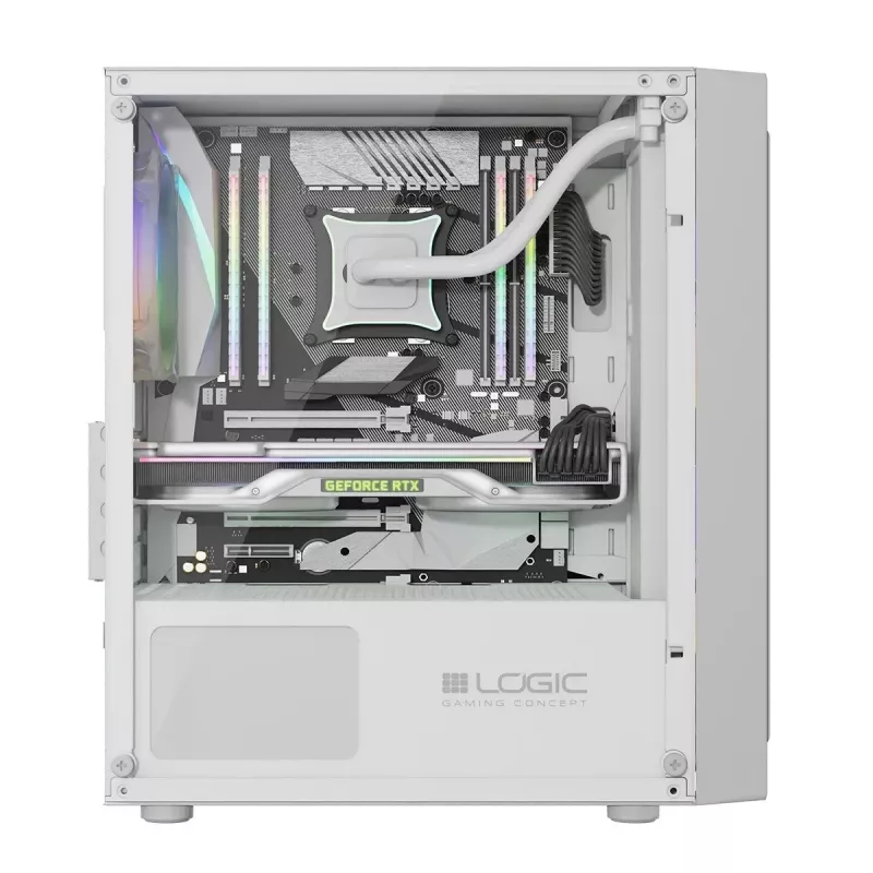 LOGIC ATOS ARGB Mini USB 3.0 korpusas baltas