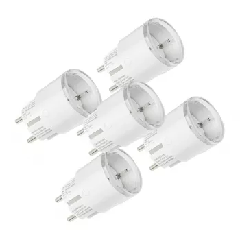 Išmaniųjų kištukų rinkinys Shelly Plug S MTR Gen3 — 5 vnt., 12A, baltas
