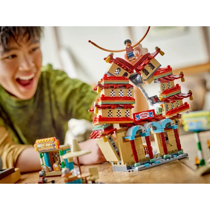 LEGO rinkinys One Piece Arlong Park 75638 — 926 vnt., 5 minifigūrėlės, rekomenduojamas amžius 9+, detali scena